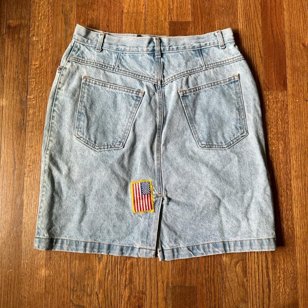 Denim gap Skirt w/ patchwork